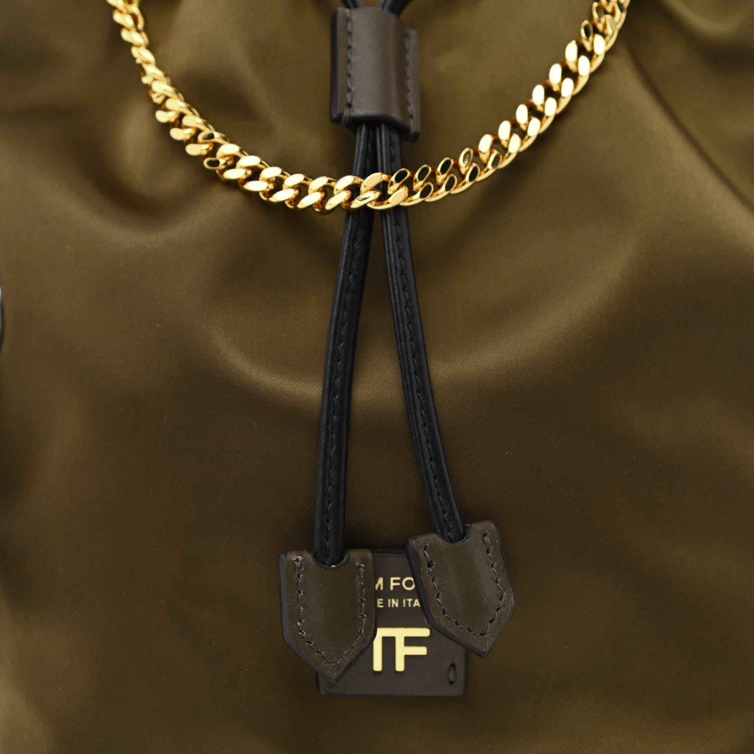 Tom Ford Nylon Small Disco Bucket Bag Brown 7 of 9