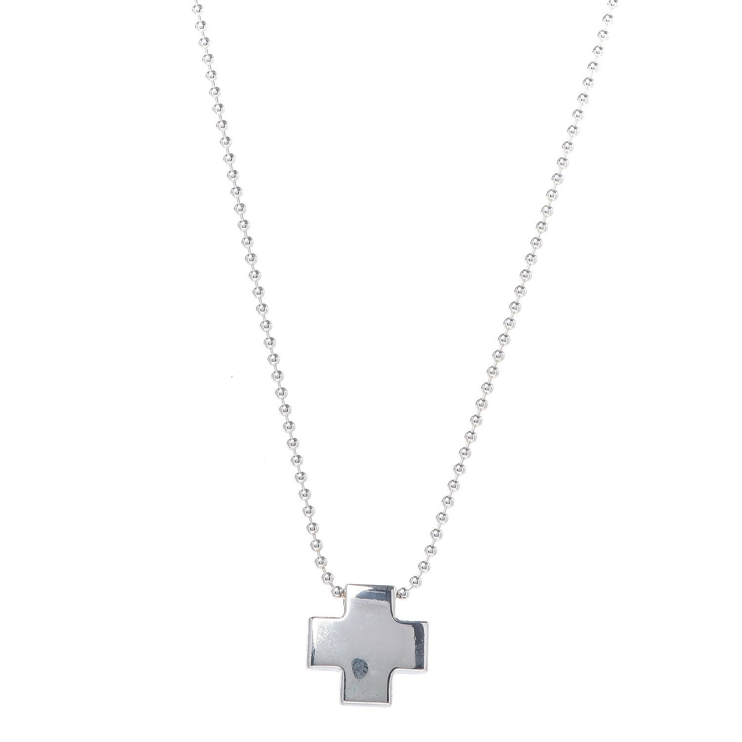 Tiffany Sterling Silver Square Cross Pendant Necklace 1 of 6