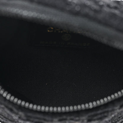 Chanel Tweed Lambskin Quilted Arm Coin Purse Black 5 of 9