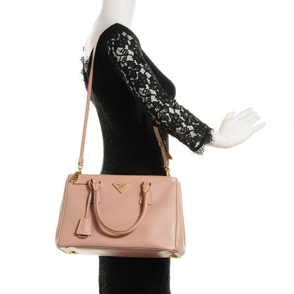 Prada Saffiano Lux Small Double Zip Tote Cammeo 2 of 11