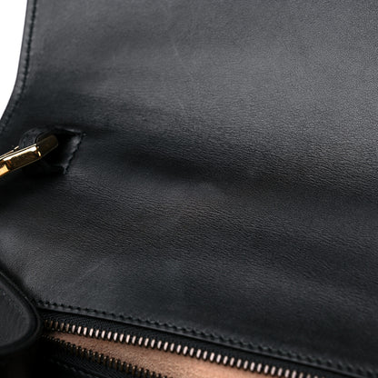 Gucci Nappa GG Supreme Monogram Medium Osiride Top Handle Bag Black Oro Vecchio Beige Ebony 10 of 20