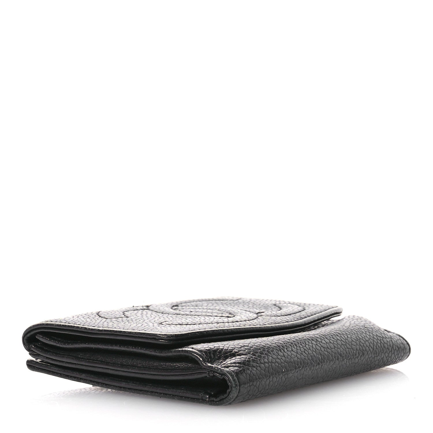 Chanel Caviar Timeless CC Compact French Wallet Black 4 of 9