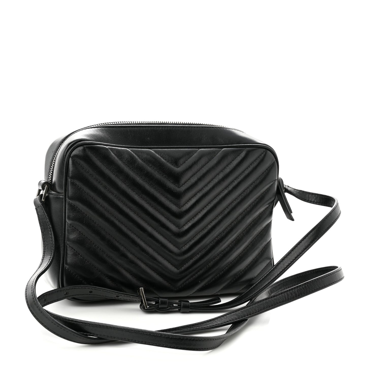 Calfskin Matelasse Monogram Lou Camera Bag Black