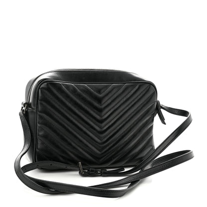 Saint Laurent Calfskin Matelasse Monogram Lou Camera Bag Black 3 of 11