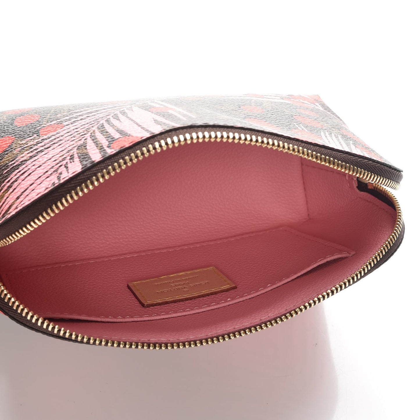 Monogram Jungle Dots Cosmetic Pouch Sugar Pink Poppy