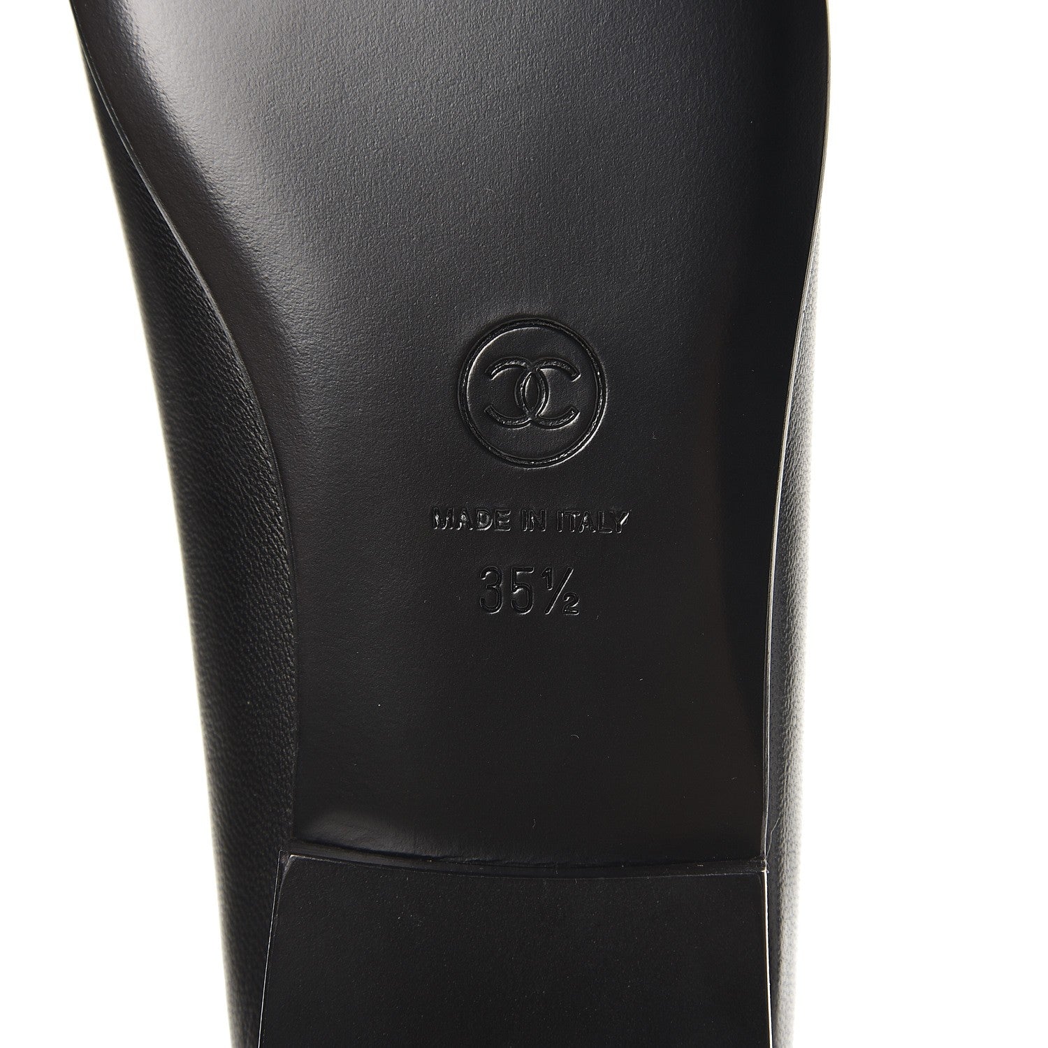 Chanel Lambskin Patent Cap Toe Ballerina Flats 35.5 Black 8 of 8