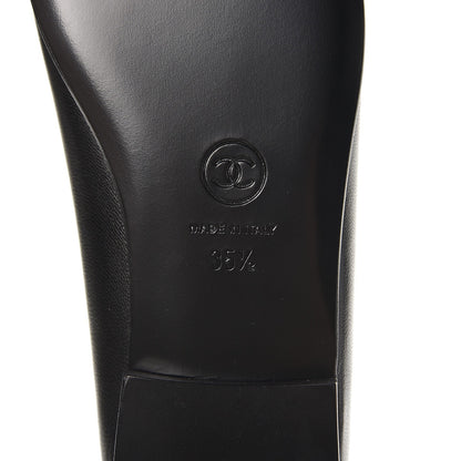 Chanel Lambskin Patent Cap Toe Ballerina Flats 35.5 Black 8 of 8