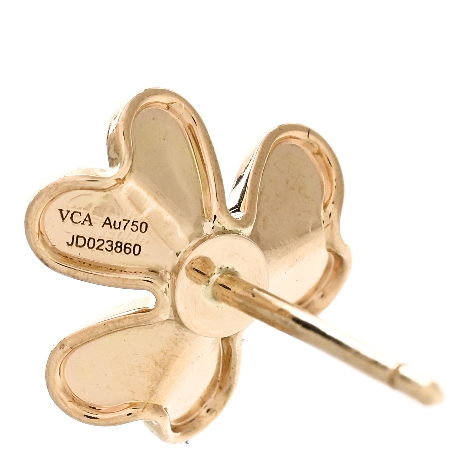 Van Cleef & Arpels 18K Yellow Gold Diamond Mini Frivole Earrings 4 of 5