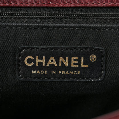 Chanel Glazed Calfskin Castle Rock Large Flap Burgundy 5 of 11