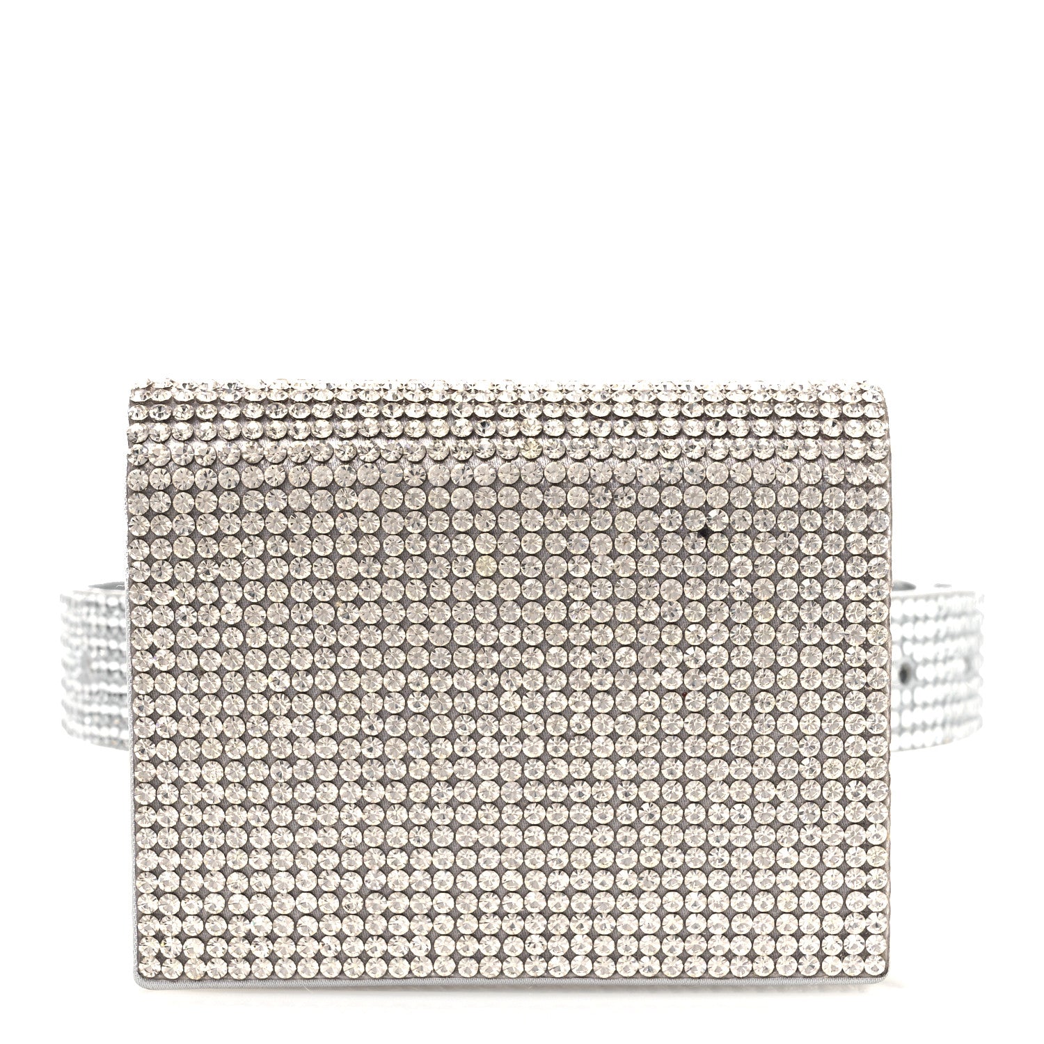 Judith Leiber Swarovski Crystal Convertible Belt Bag Silver 1 of 10