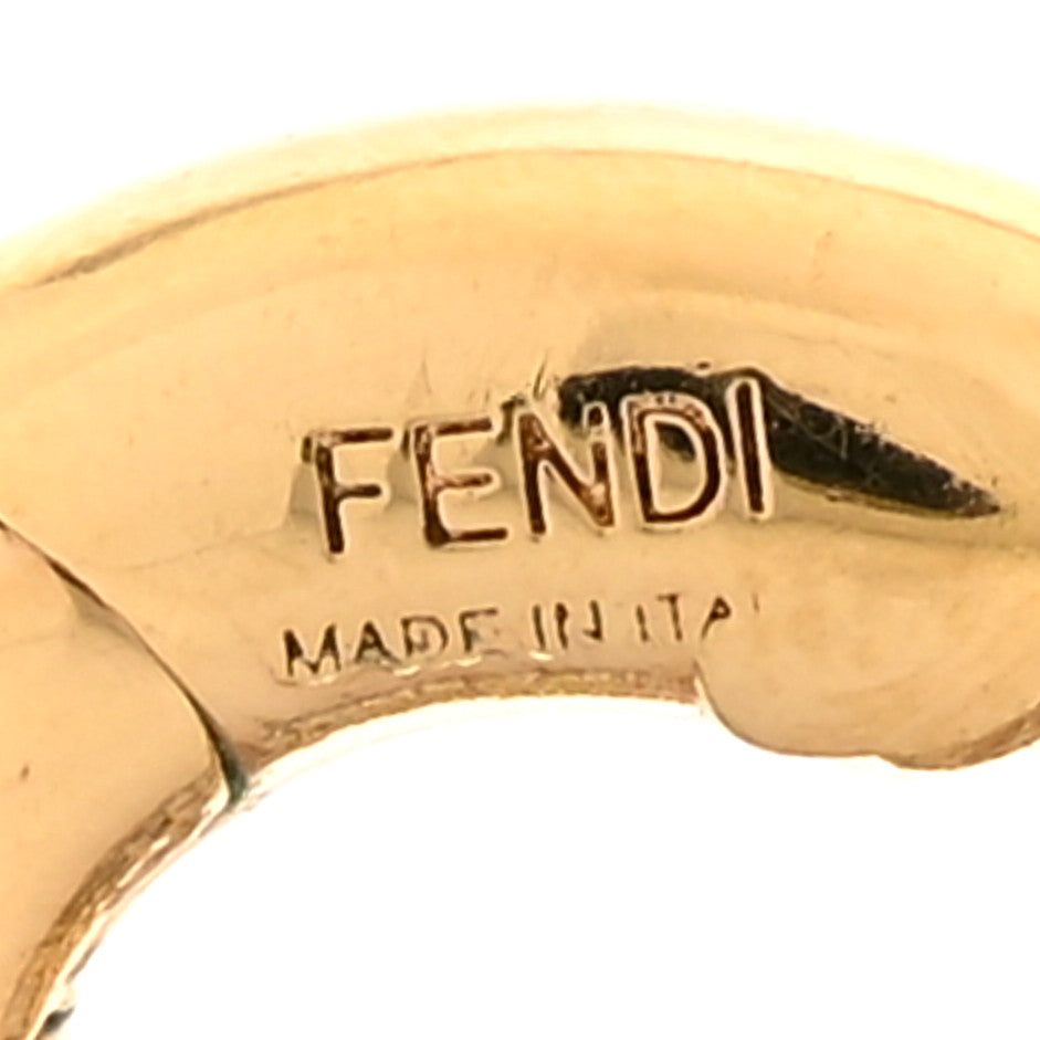 Fendi Metal Crystal Small Ear Cuff Gold 3 of 3