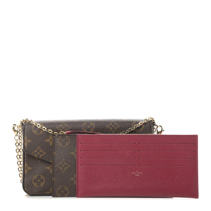 Louis Vuitton Monogram Pochette Felicie Chain Wallet Fuchsia 1 of 12