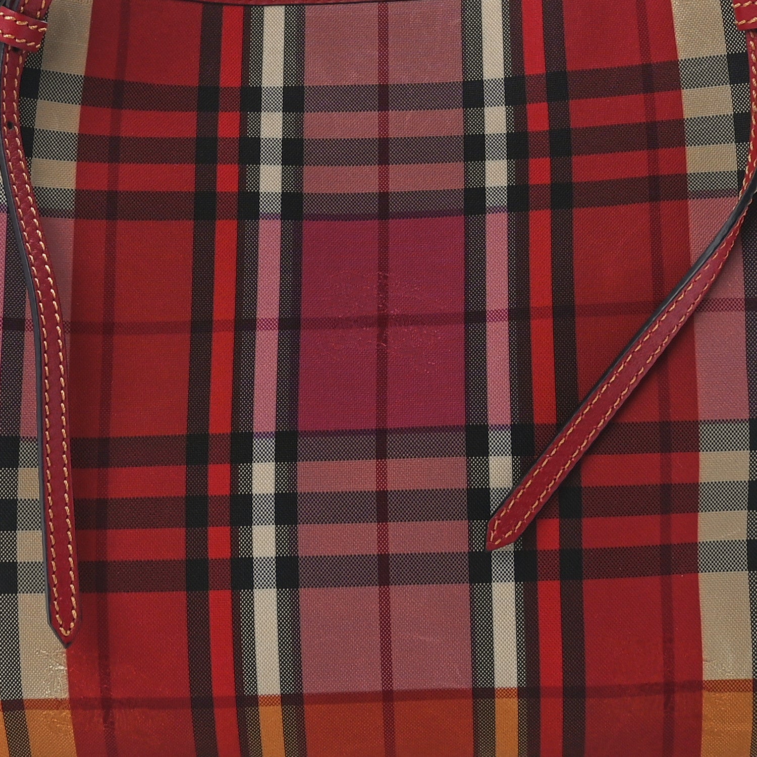 Burberry Horseferry Check Canterbury Tote Red Multicolor 9 of 12