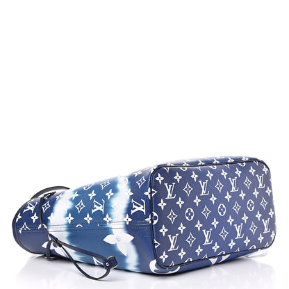 Louis Vuitton Monogram Escale Neverfull MM Blue 4 of 10