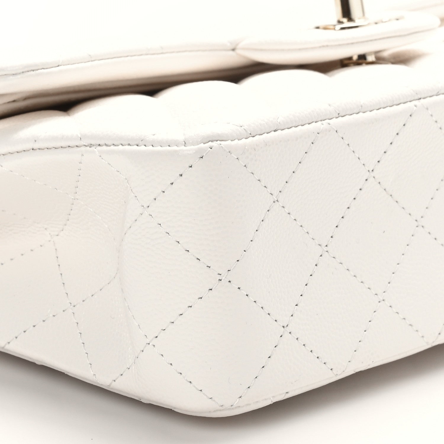 Chanel Caviar Quilted Small Double Flap White 8 of 9