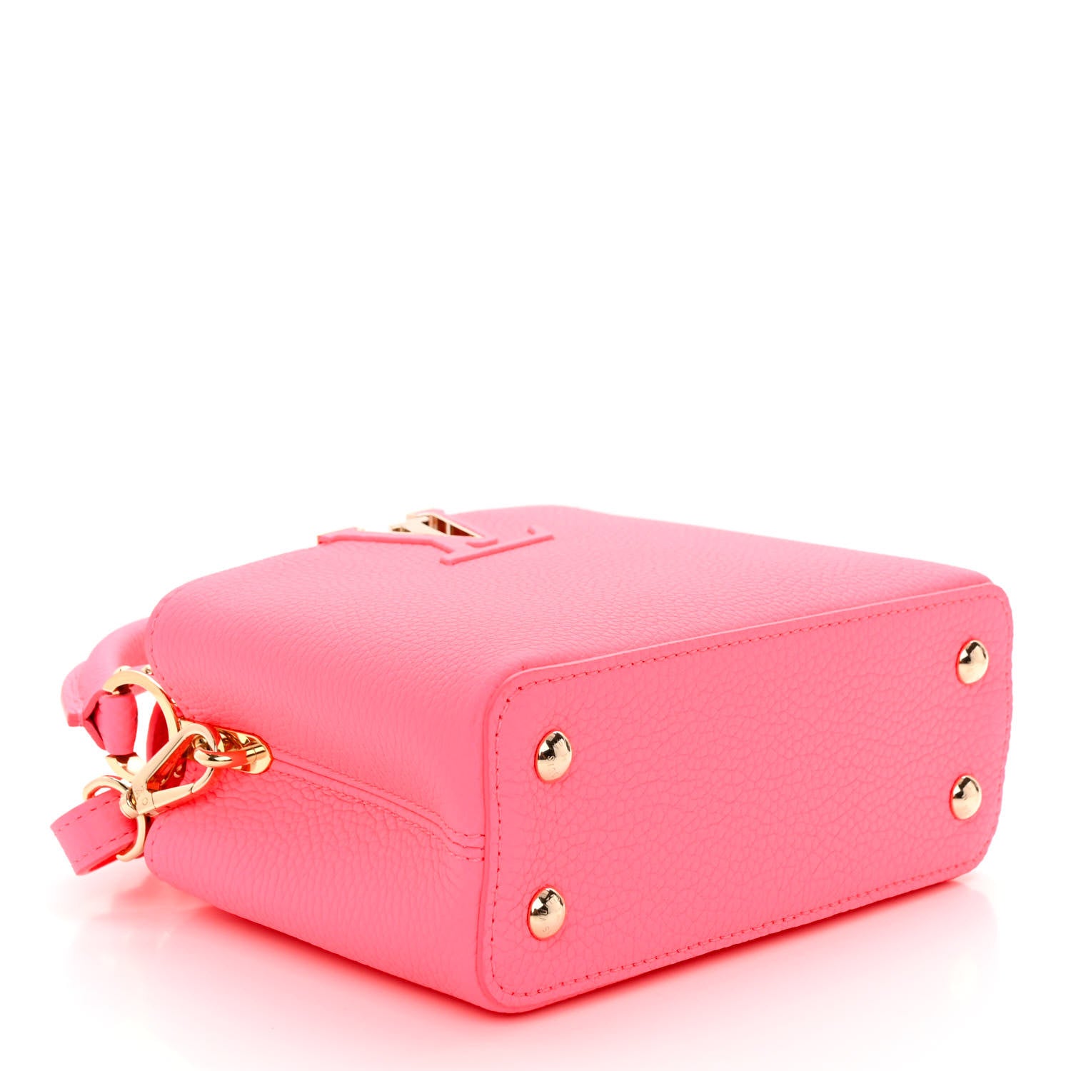 Louis Vuitton Taurillon Monogram Tuffetage Capucines Mini Fluo Pink 4 of 9