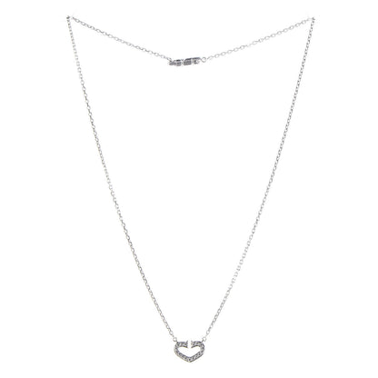 Cartier 18K White Gold Diamond Small Hearts and Symbols Pendant Necklace 3 of 8