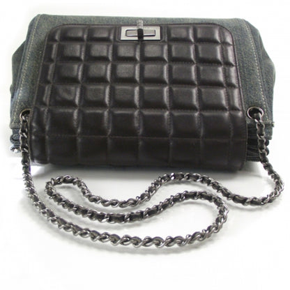 Chanel Denim Leather Square Quilted Flap Bag 4 of 11