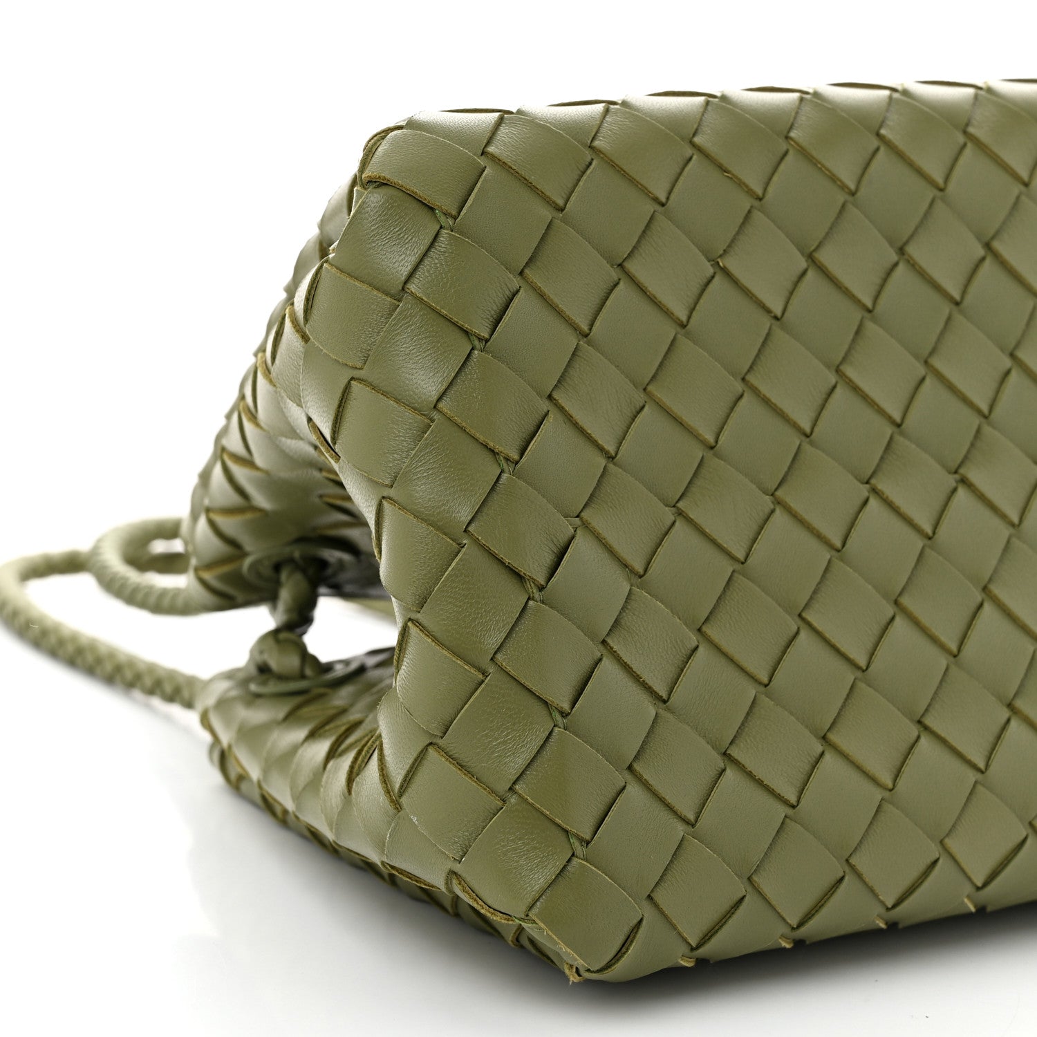Bottega Veneta Nappa Intrecciato Small Parachute Shoulder Matcha