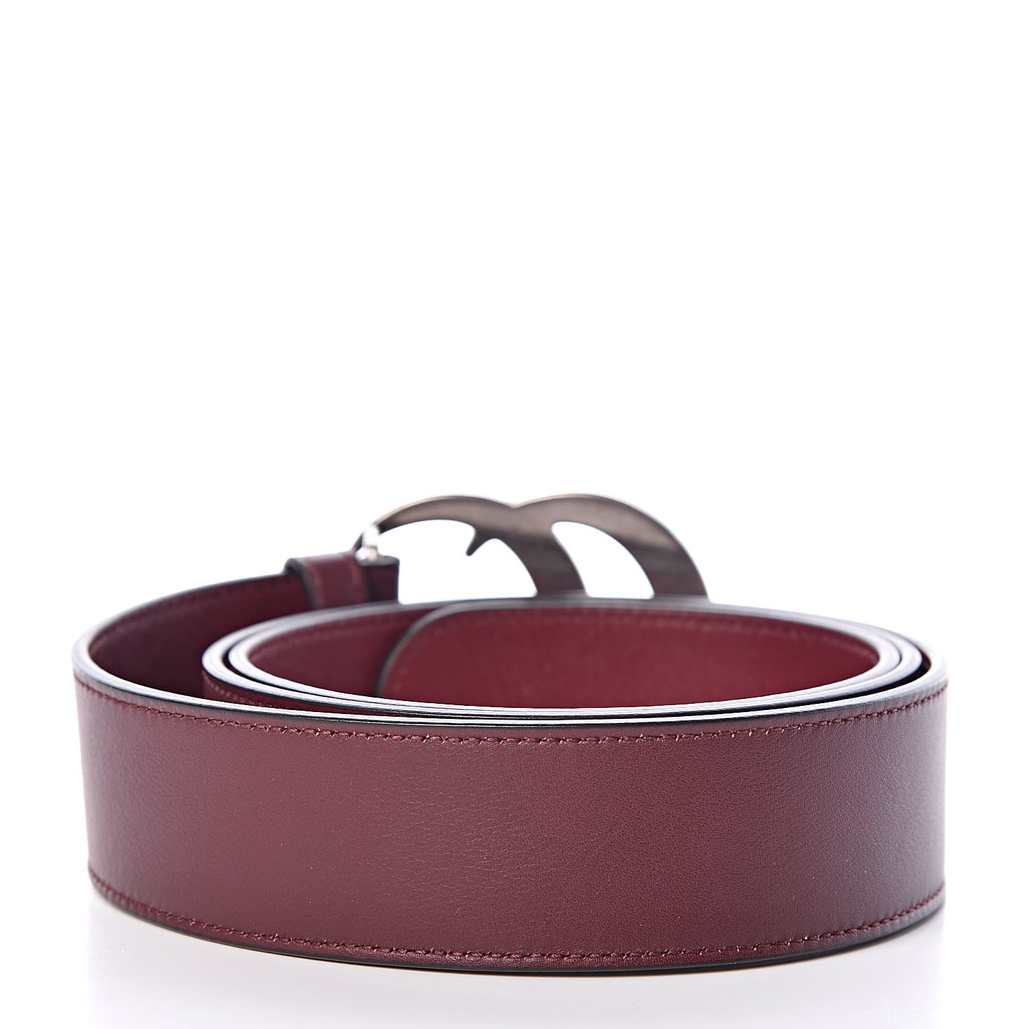 Gucci Moon Calfskin Nickel Double G 40mm Belt 105 42 Strong Red 3 of 6