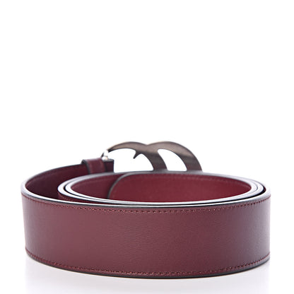 Gucci Moon Calfskin Nickel Double G 40mm Belt 105 42 Strong Red 3 of 6