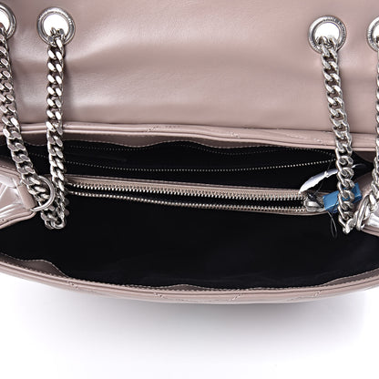 Saint Laurent Calfskin Y Quilted Monogram Medium Loulou Chain Satchel Mink 5 of 9