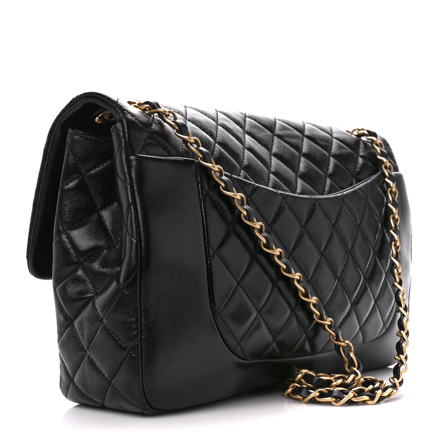 Chanel Shiny Lambskin Quilted Pocket Flap Black 3 of 10