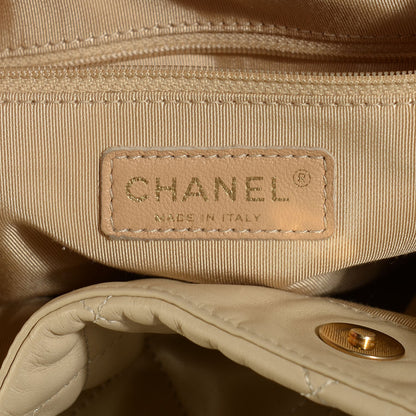 Chanel Calfskin Quilted Small In The Mix Shopping Tote Beige Black 6 of 7