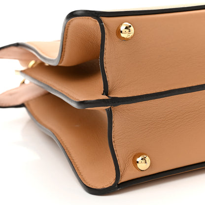 Fendi Vitello Seta Shiny Nappa Medium Peekaboo I SEE U Satchel Miele Scuro Light Rose 9 of 10