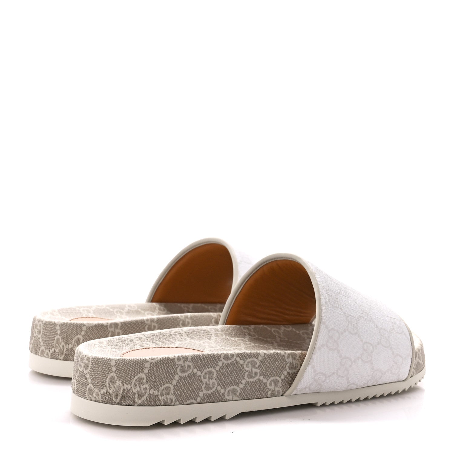 Gucci GG Supreme Monogram Demetra Mens Slide Sandals 11 White Mystic White 4 of 8