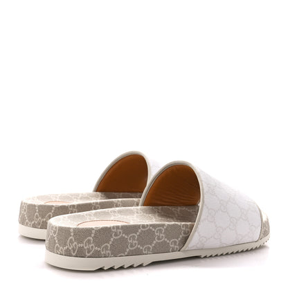 Gucci GG Supreme Monogram Demetra Mens Slide Sandals 11 White Mystic White 4 of 8