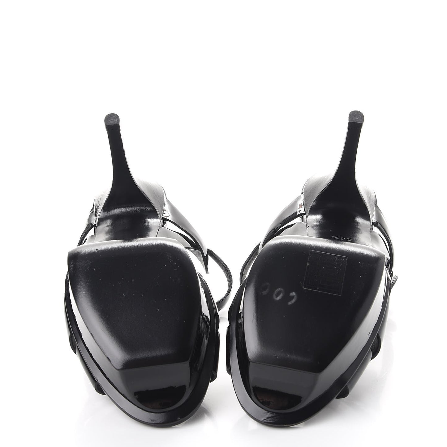 Patent Tribute 105 Platform Sandals 36.5 Black