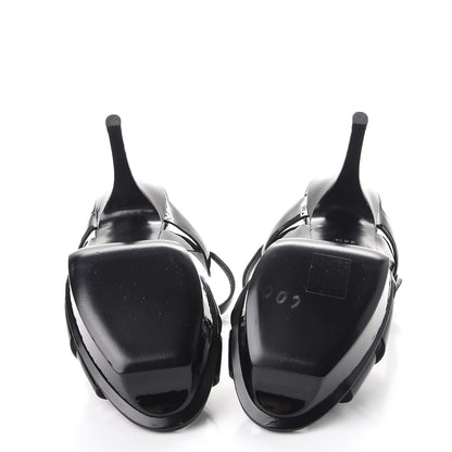 Saint Laurent Patent Tribute 105 Platform Sandals 36.5 Black 5 of 9
