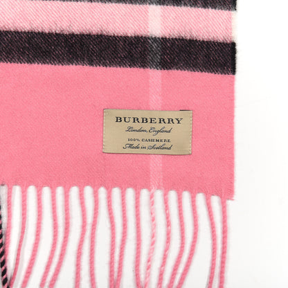 Burberry Cashmere Giant Check Fringe Scarf Rose Pink 3 of 3