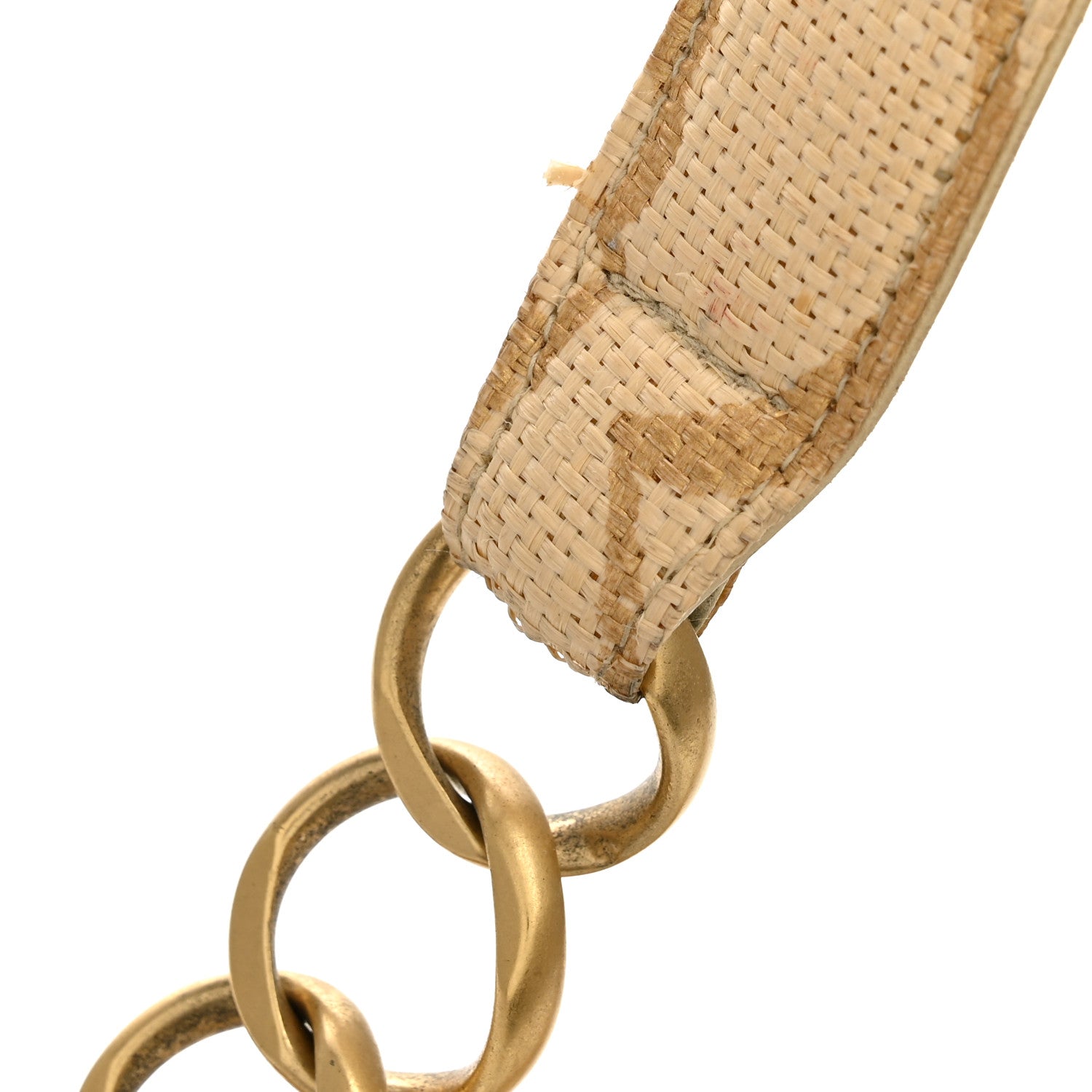 Chanel Woven Straw Camellia Print Shoulder Bag Gold 15 of 15