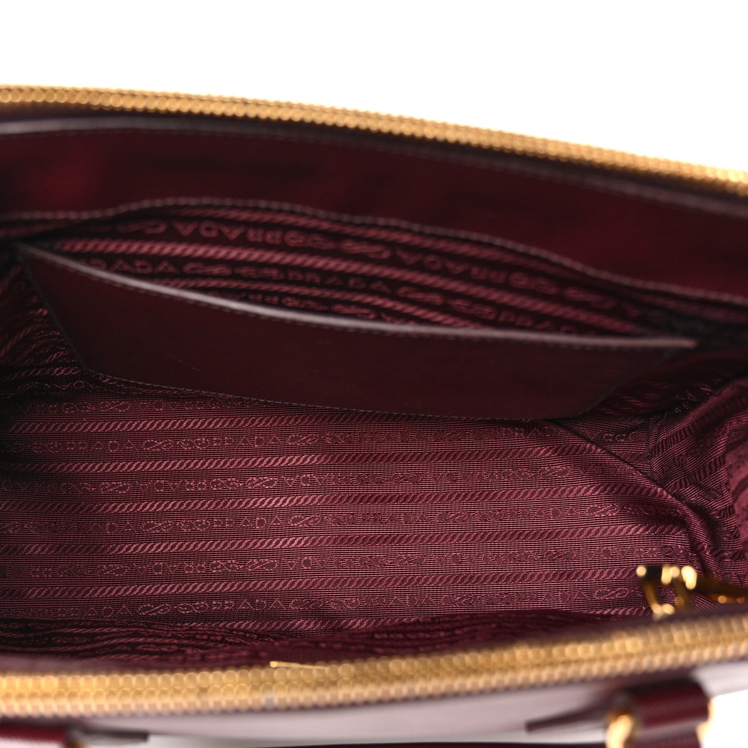 Prada Saffiano Lux Small Galleria Double Zip Tote Cherry 5 of 10