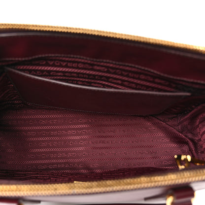 Prada Saffiano Lux Small Galleria Double Zip Tote Cherry 5 of 10