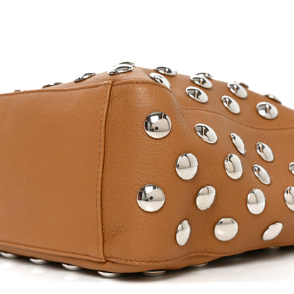 Khaite Pebbled Sport Calfskin Studded Elena Nougat 9 of 9