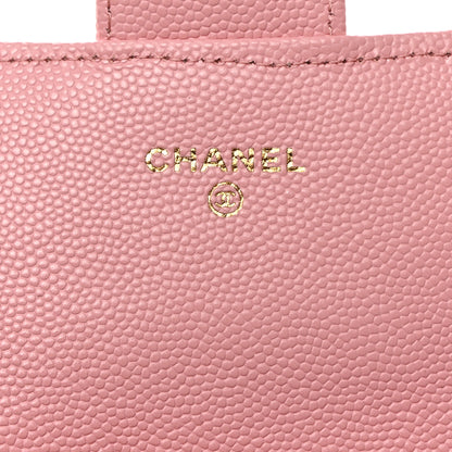 Chanel Caviar Quilted Large Gusset Flap Wallet Light Pink 6 of 8