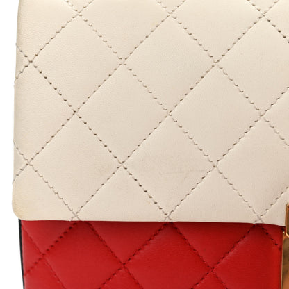 Chanel Lambskin Quilted Colorblock Pagoda Flap Black White Red Navy 15 of 15