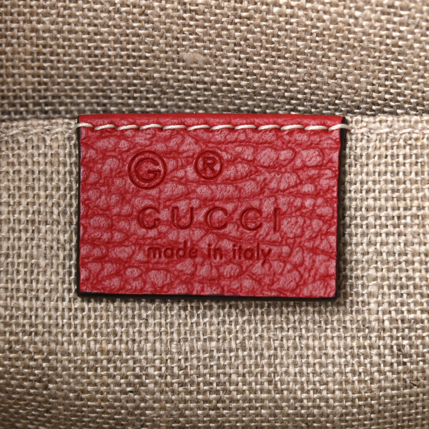 Gucci Calfskin Bamboo Clutch Red 6 of 8