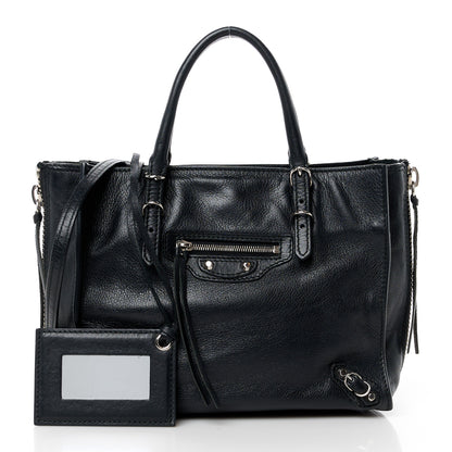 Balenciaga Calfskin Papier Mini A4 Zip Around Tote Black 3 of 12