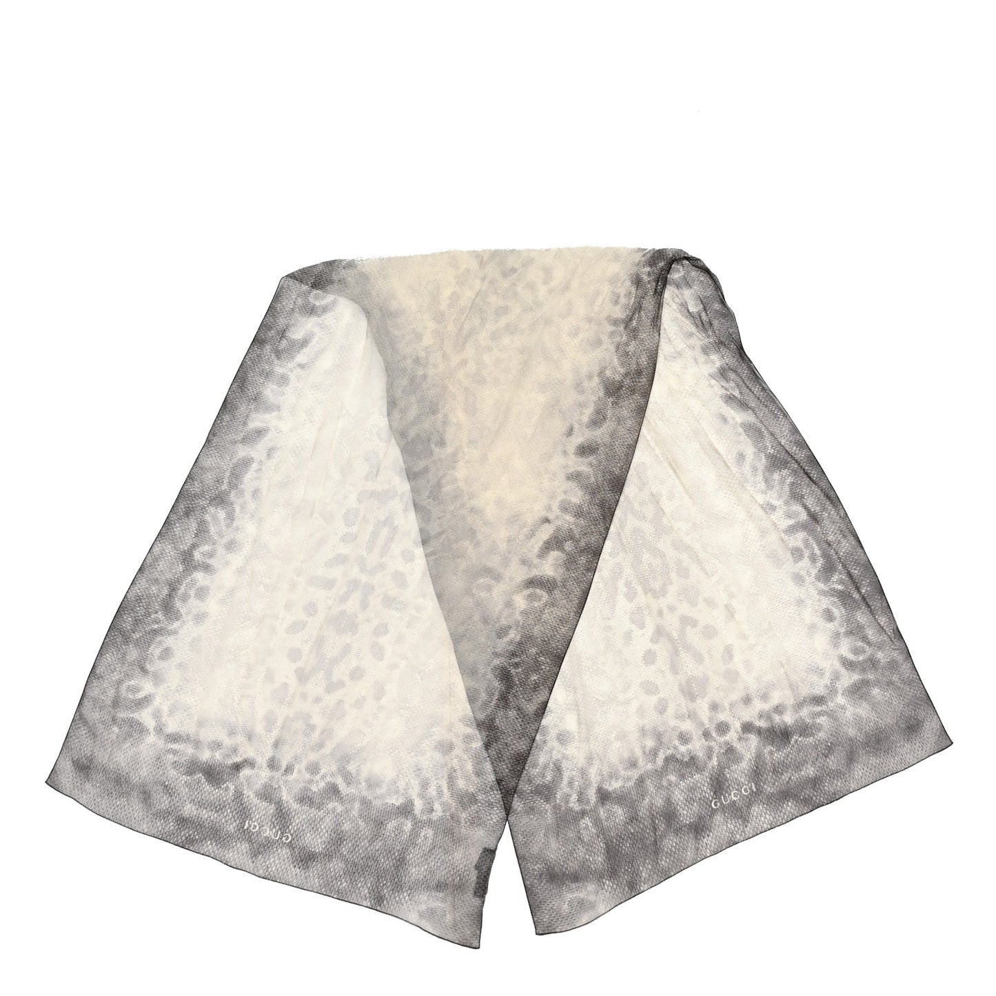 Wool Silk Snakeskin Print Scarf