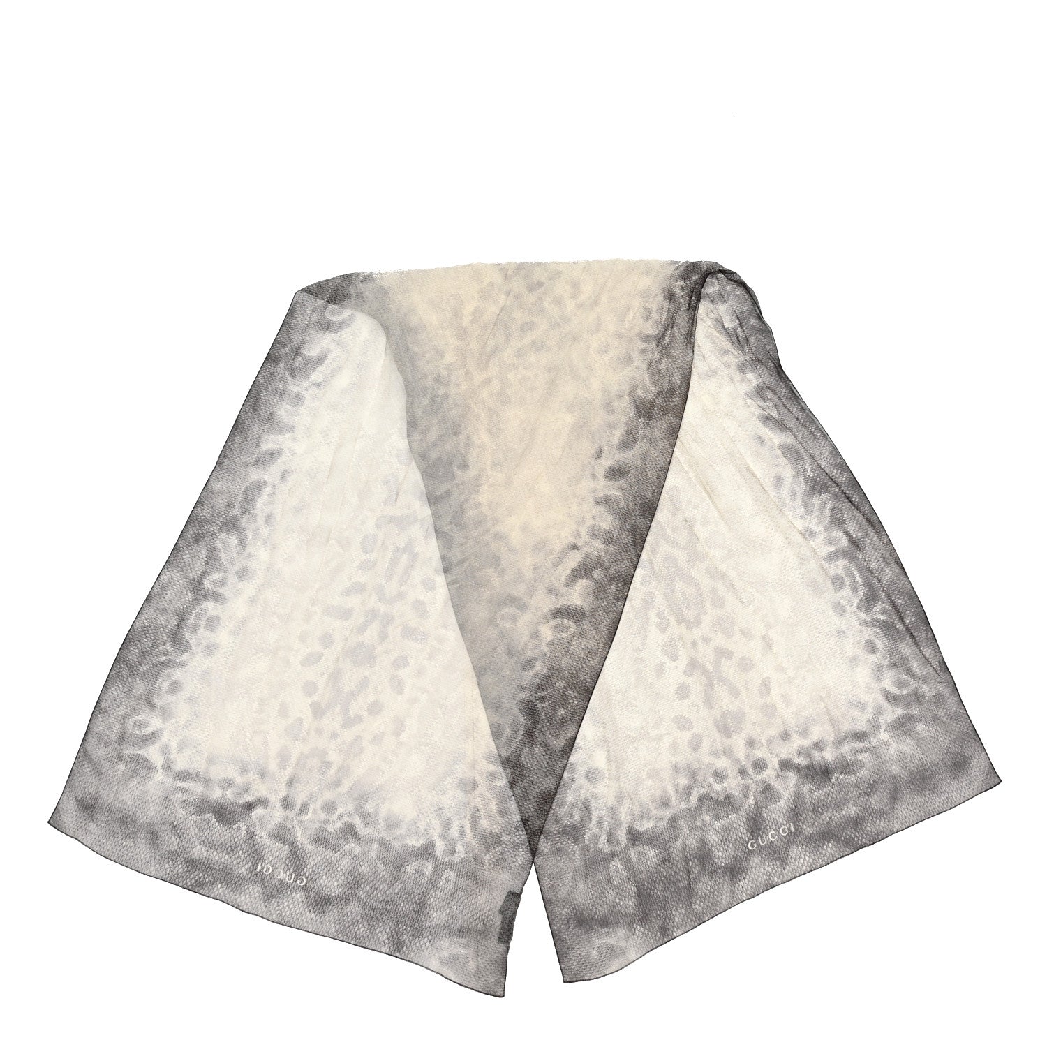 Gucci Wool Silk Snakeskin Print Scarf 2 of 3