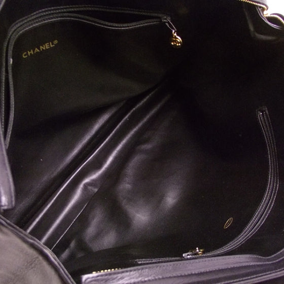 Chanel Vintage Leather XXL Jumbo Black 8 of 12