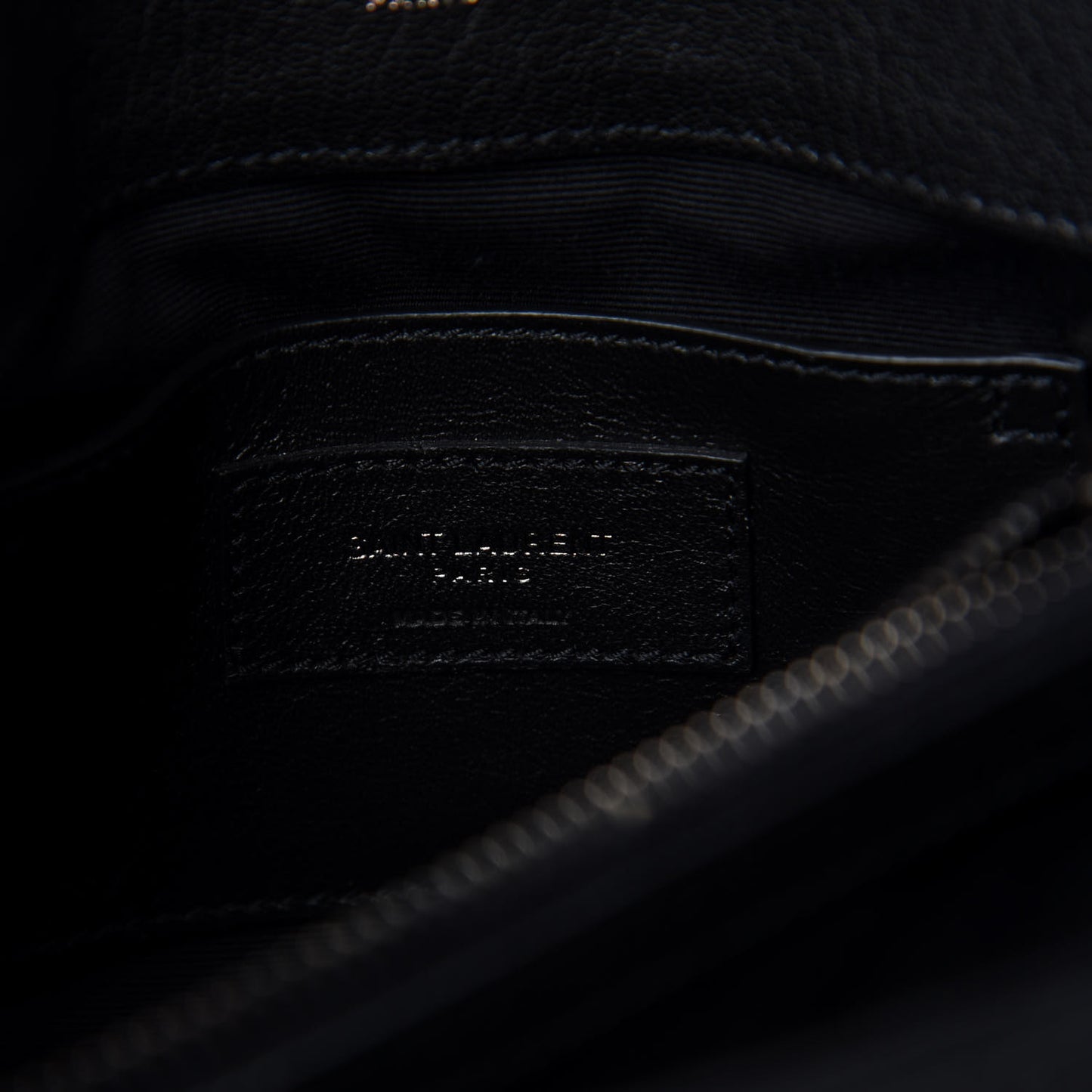 Sheepskin Matelasse Chevron Monogram Medium College Bag Black