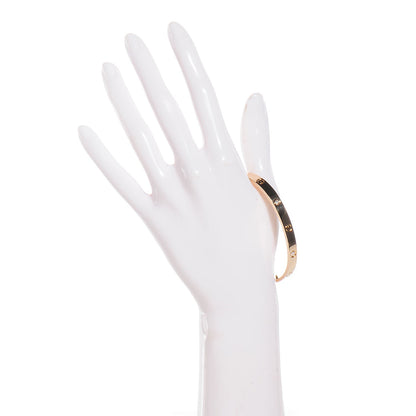 Cartier 18K Yellow Gold 4 Diamond LOVE Bracelet 19 2 of 6