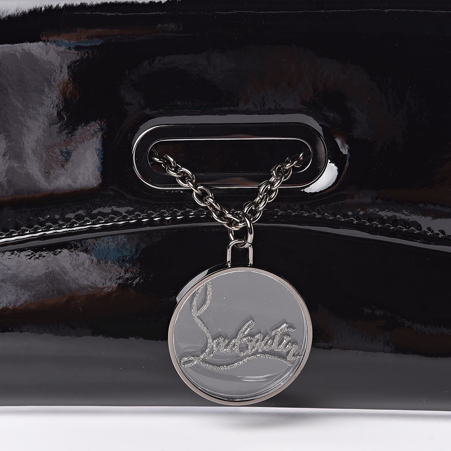 Christian Louboutin Patent Riviera Clutch Black 9 of 9