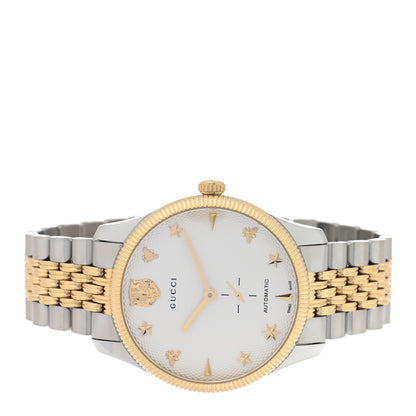 Gucci Stainless Steel 40mm G-Timeless Two Tone Charm Automatic Watch 2 of 4