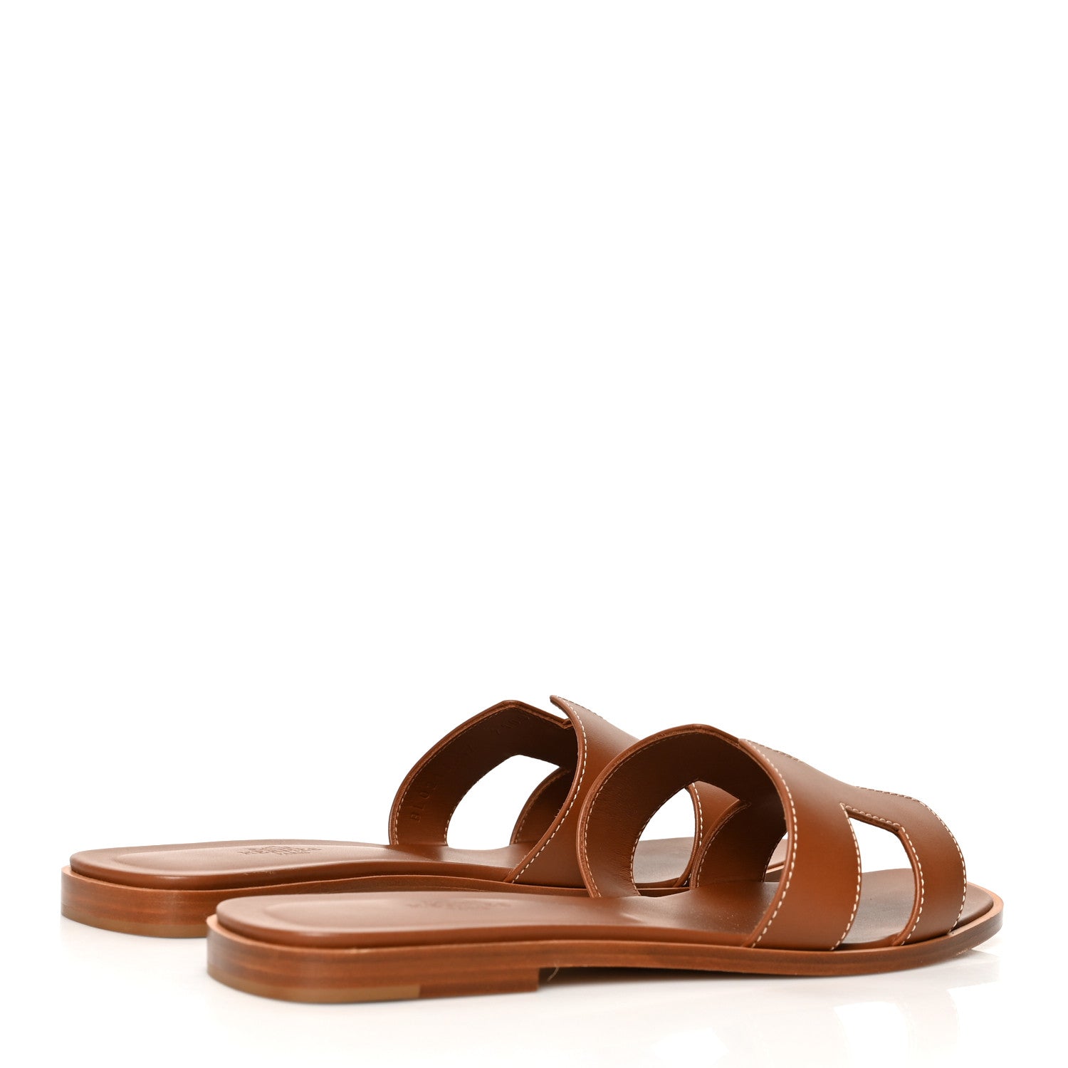 Hermes Box Calfskin Oran Sandals 39 Gold 4 of 9
